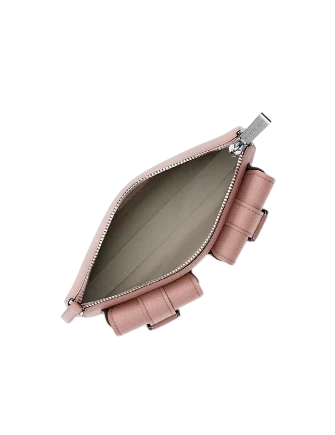 Michael Michael Kors Zoe Small Pebbled Leather Pochette Smokey Rose