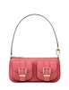 Michael Michael Kors Zoe Small Suede Convertible Pochette Light Berry