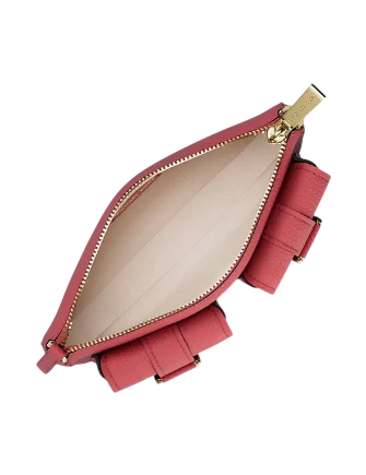 Michael Michael Kors Zoe Small Suede Convertible Pochette Light Berry