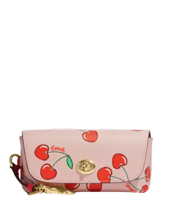 Coach Sunglass Case With Heart Cherry Print