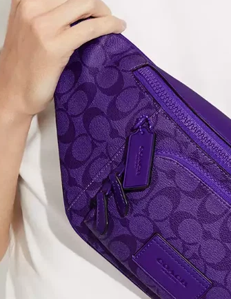 Coach Track Belt Bag In Signature Canvas