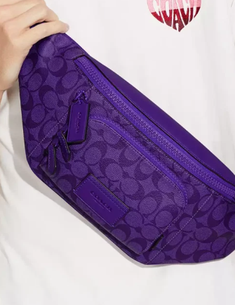 Coach Track Belt Bag In Signature Canvas