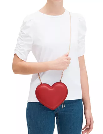 Kate Spade New York 3D Heart Leather Crossbody