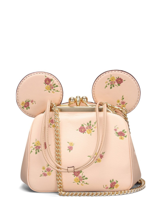 coach backpack minnie mouse Coach Kisslock Bag With Floral Mix Print and Minnie Mouse Ears