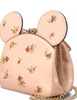 Coach Kisslock Bag With Floral Mix Print and Minnie Mouse Ears