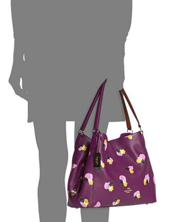 Coach Edie Shoulder Bag 31 in Floral Print Leather