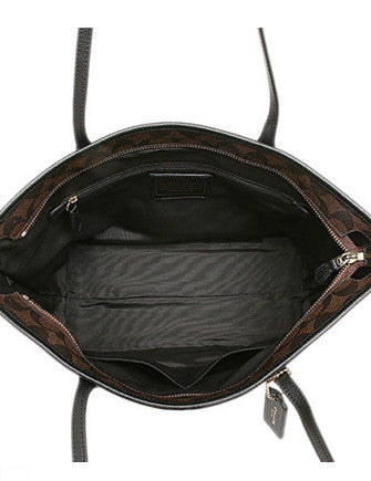 Coach City Zip Top Tote in Signature Coated Canvas