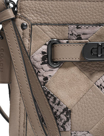 Coach Swagger Wristlet in Patchwork Exotic Leather