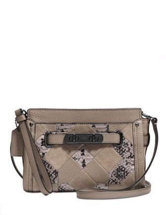 Coach Swagger Wristlet in Patchwork Exotic Leather