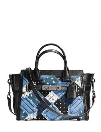 Coach Swagger 27 in Canyon Quilt Denim Satchel