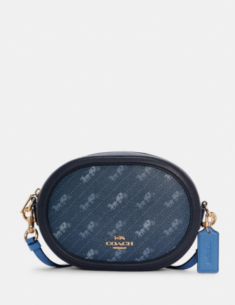 Coach Camera Bag With Horse And Carriage Dot Print