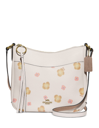 Coach Chaise Pansy Print Leather Crossbody