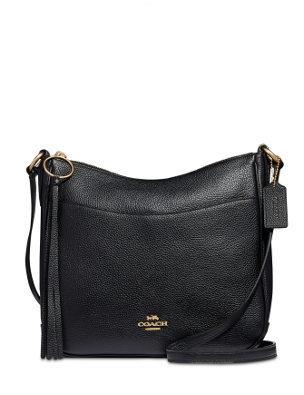 Coach polished pebble 2025 leather chaise crossbody black