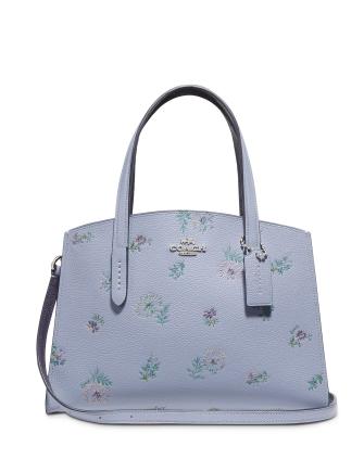 Coach Charlie Leather 28 Carryall In Meadow Print