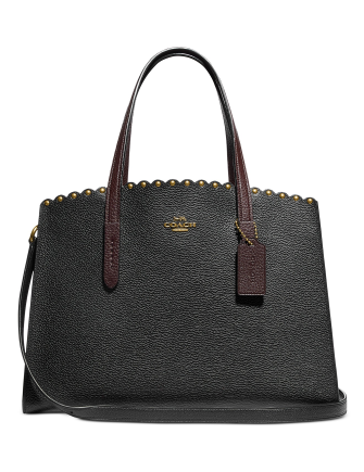 Coach Charlie Scalloped Leather Carryall