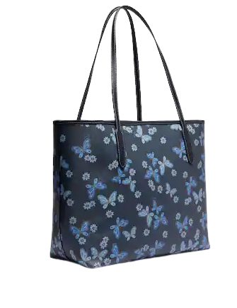 Coach City Tote With Lovely Butterfly Print