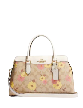 Coach Darcie Carryall In Signature Canvas With Floral Cluster Print