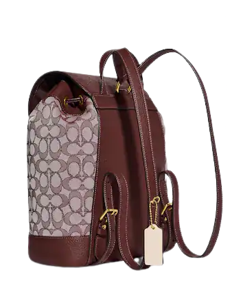 Coach Dempsey Drawstring Backpack In Signature Jacquard With Coach Patch And Stripe Coach Dempsey Drawstring Backpack In Signature Jacquard With Coach Patch And Stripe