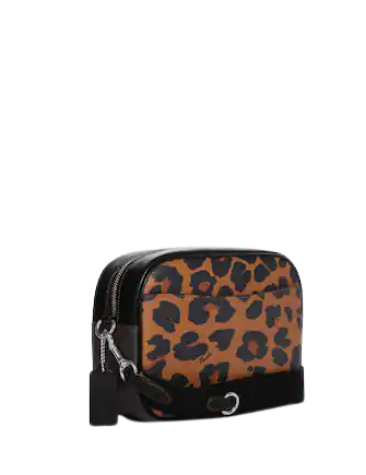 Coach Jamie Camera Bag In Signature Canvas With Leopard Print