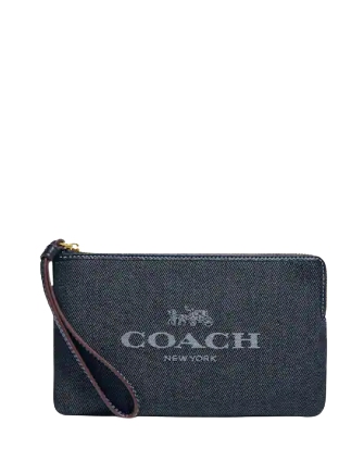 Coach Large Corner Zip With Coach