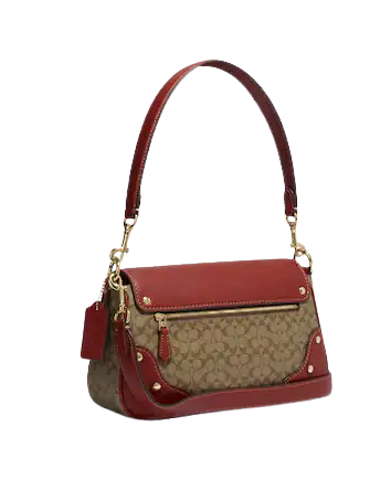 Coach, Bags, Coach Beat Coated Canvas Leather Shoulder Bag