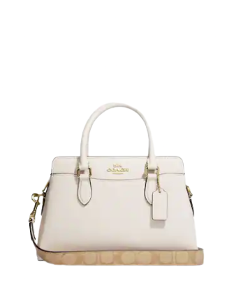 Coach Mini Darcie Carryall With Signature Canvas Detail