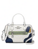 Coach Rowan Satchel In Signature Canvas With Trompe L'oeil Print