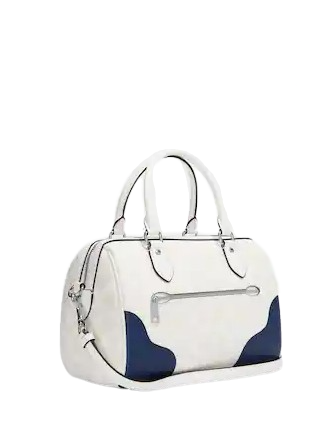 Coach Rowan Satchel In Signature Canvas With Trompe L'oeil Print