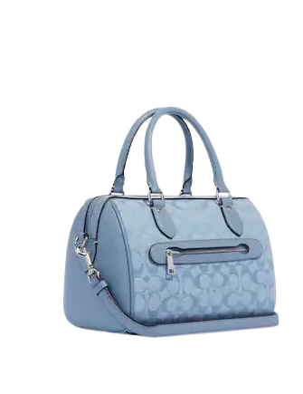 Coach Rowan Satchel In Signature Chambray