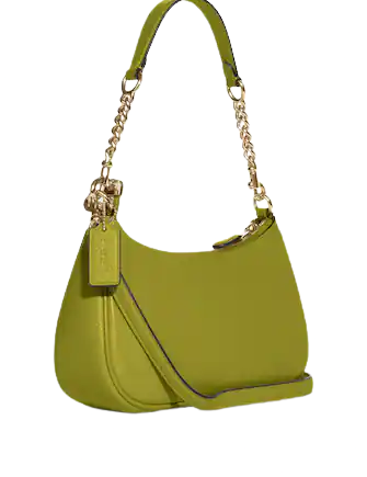Coach Bags | Nwt Coach Teri Leather Shoulder Bag Crossbody | Color: Green/Yellow | Size: Os | Beesimplellc's Closet