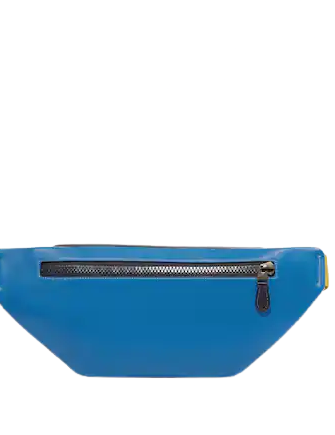 Coach Track Belt Bag In Colorblock Signature Canvas With Coach Stamp