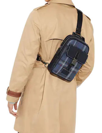 Coach Track Pack With Plaid Print | Brixton Baker