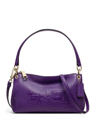 Coach Embossed Horse and Carriage Charley Top Handle Crossbody