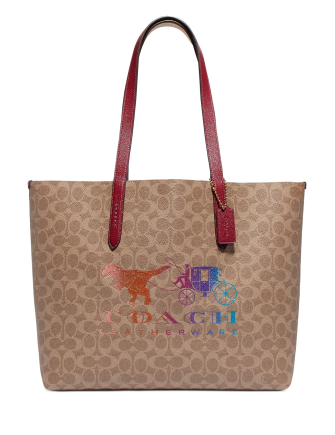 Coach Coated Canvas Signature Rexy And Carriage Print Highline Tote