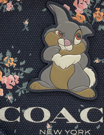Coach Disney X Gallery Pouch With Rose Bouquet and Thumper