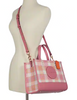 Coach Dempsey Carryall With Garden Plaid Print And Coach Patch