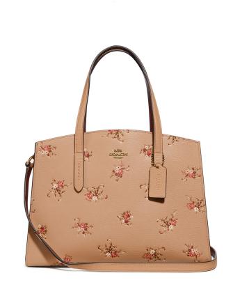 Coach Floral Print Leather Charlie Carryall
