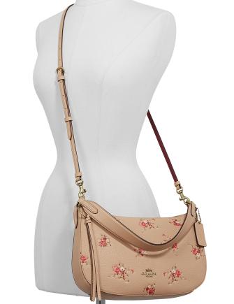 Coach Floral Print Leather Sutton Crossbody