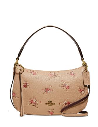Coach Floral Print Leather Sutton Crossbody