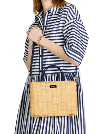 Kate Spade New York Sam Floral Medley Wicker Medium Satchel