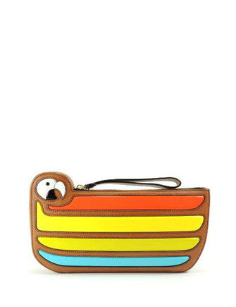 Kate Spade New York Macaw Parrot Cay Bird Leather Clutch