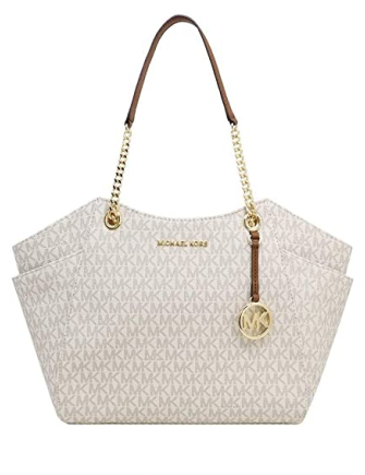 21年9月 Michael Kors★JET SET TRAVEL LG CHAIN TOTE Michael Michael Kors Jet Set Travel Large Chain Signature