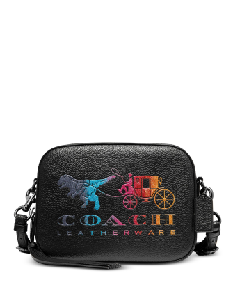 Coach Leather Camera Bag With Rexy And Carriage