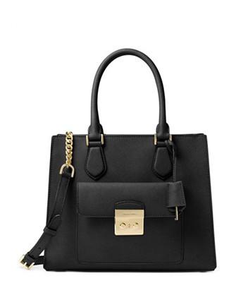 【関税&送料込】Michael By Michael Kors Black Triacetate Ble Michael Kors Black Patent Leather Signature Jet Set Chain