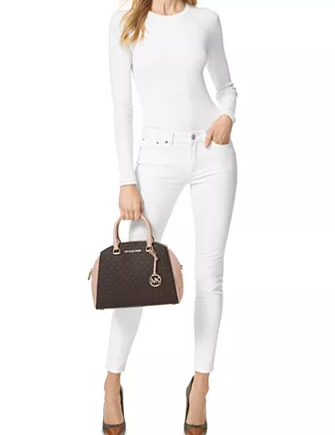 Michael Michael Kors Maxine Leather Dome Satchel | Brixton Baker