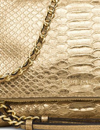 Michael Michael Kors Python Embossed Corinne Medium Messenger