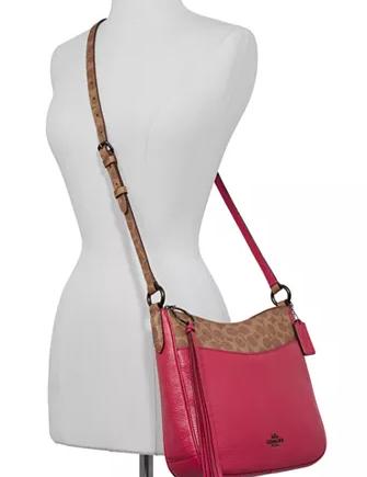 Coach Signature Leather Colorblock Chaise Crossbody