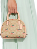 Coach Sydney Satchel In Signature Canvas With Strawberry Print