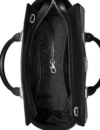 Michael Michael Kors Sylvia Crossgrain Leather Top Zip Satchel