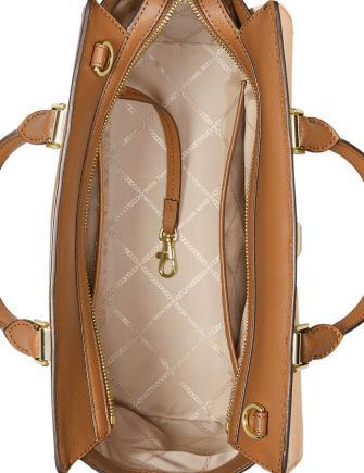 Michael Michael Kors Sylvia Tricolor Crossgrain Leather Top Zip Satchel
